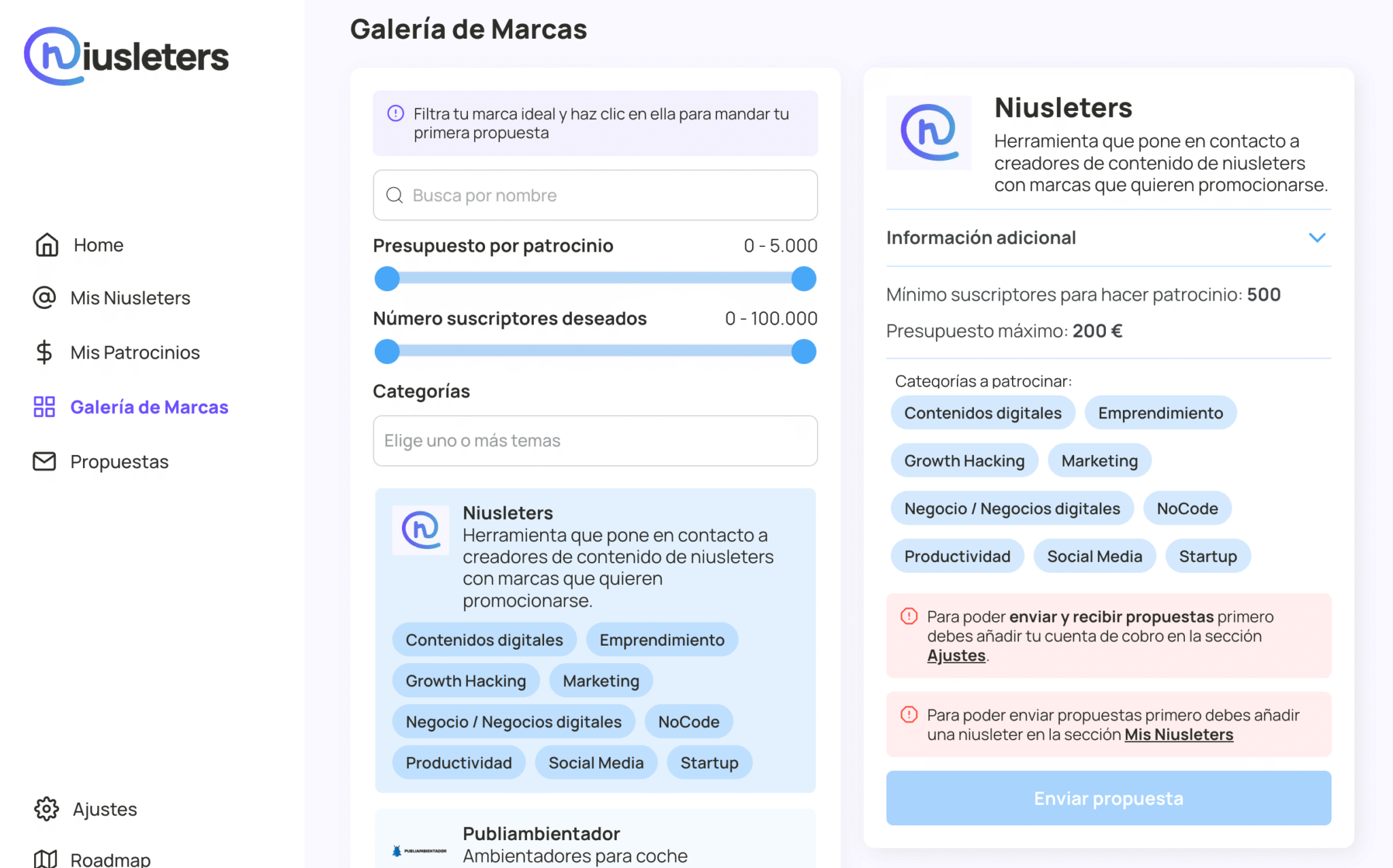 Captura de la plataforma